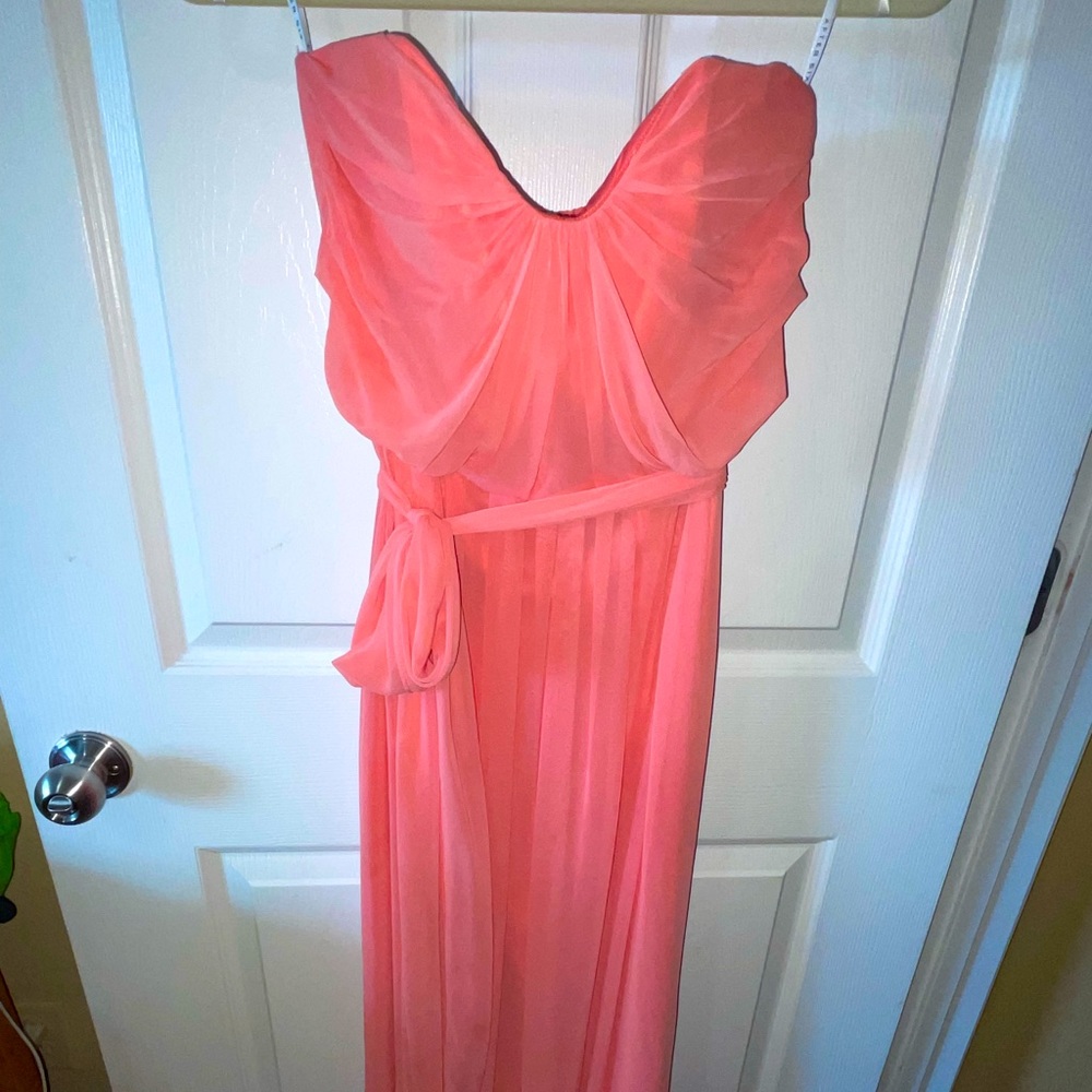 Peach bridesmaid/prom dress